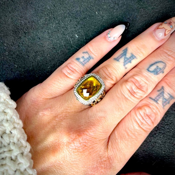 Christos, stunning genuine, citrine and diamond ring✨ - Picture 6 of 8